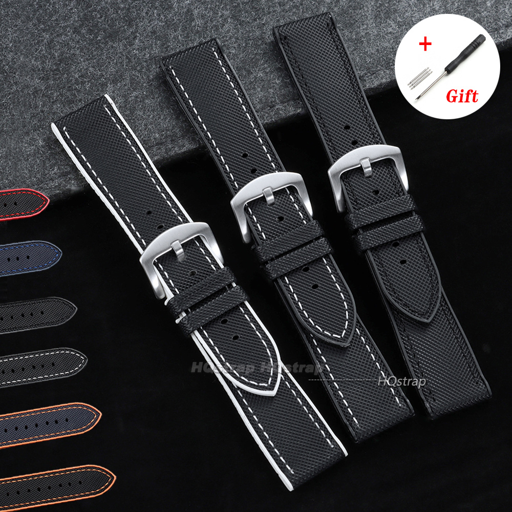 Suede Strap Watch - حزام ساعة هجين من النايلون والمطاط