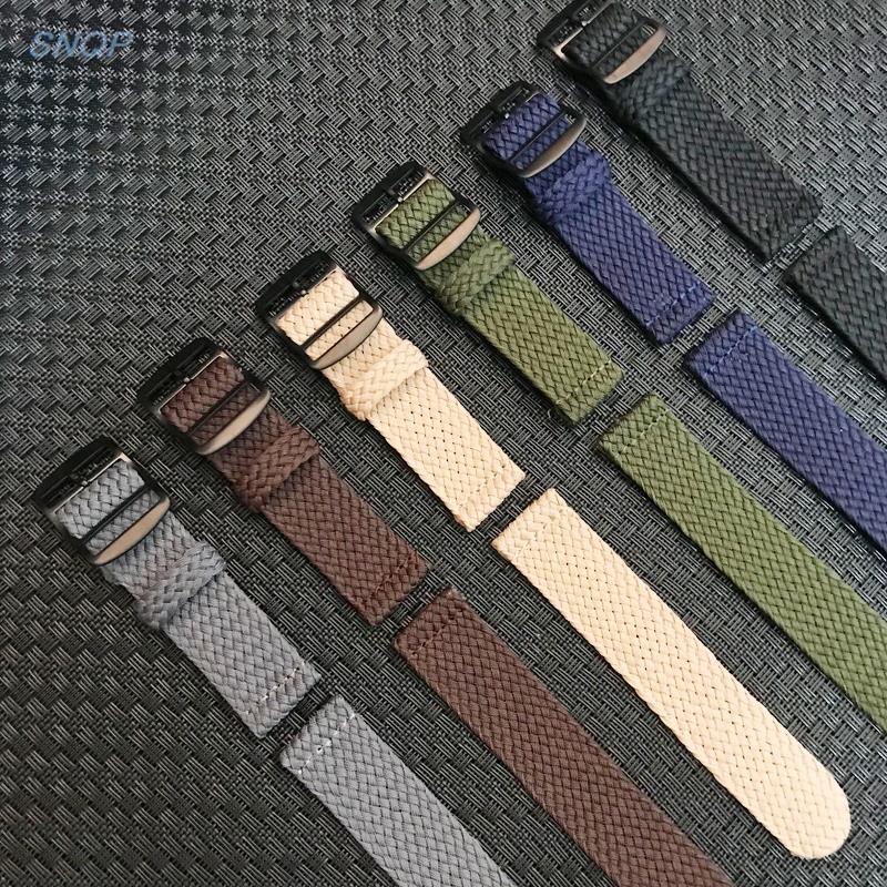 Perlon Strap Woven - أربطة ساعة نايلون منسوجة أحادية اللون