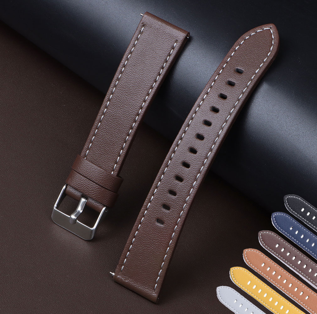 Leather Strap Quick Release - حقيقية جلد العجل الساعات الإفراج السريع
