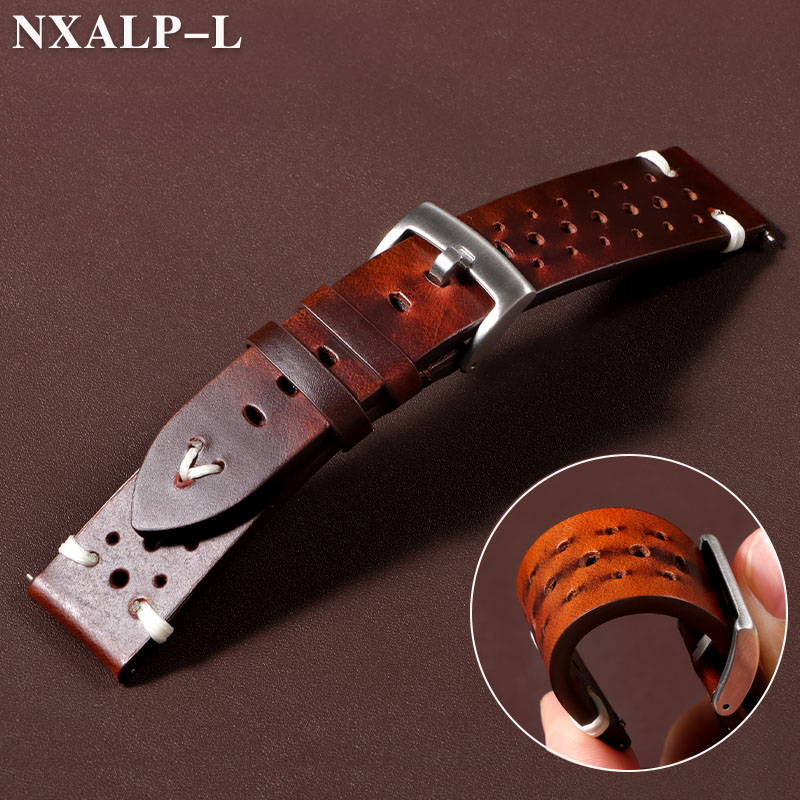 Nato Strap Nylon - الرجعية النفط الشمع تلون الجلود حزام