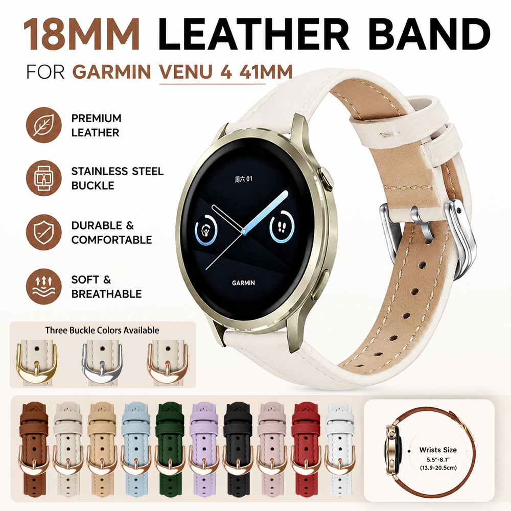 Leather Strap Quick Release - حزام جلدي سريع الفك مقاس 18