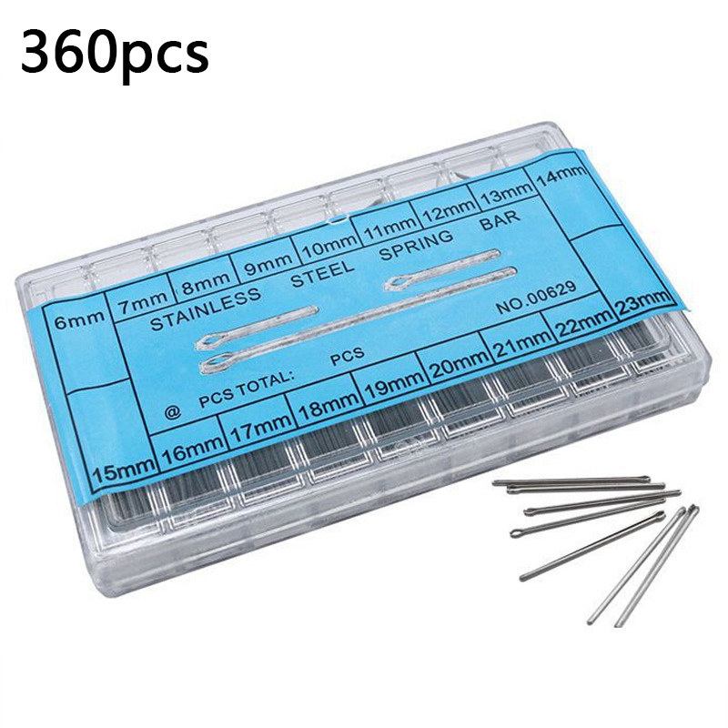 Spring Bar Tool Set - 360 قطع سبليت دبابيس الفولاذ المقاوم