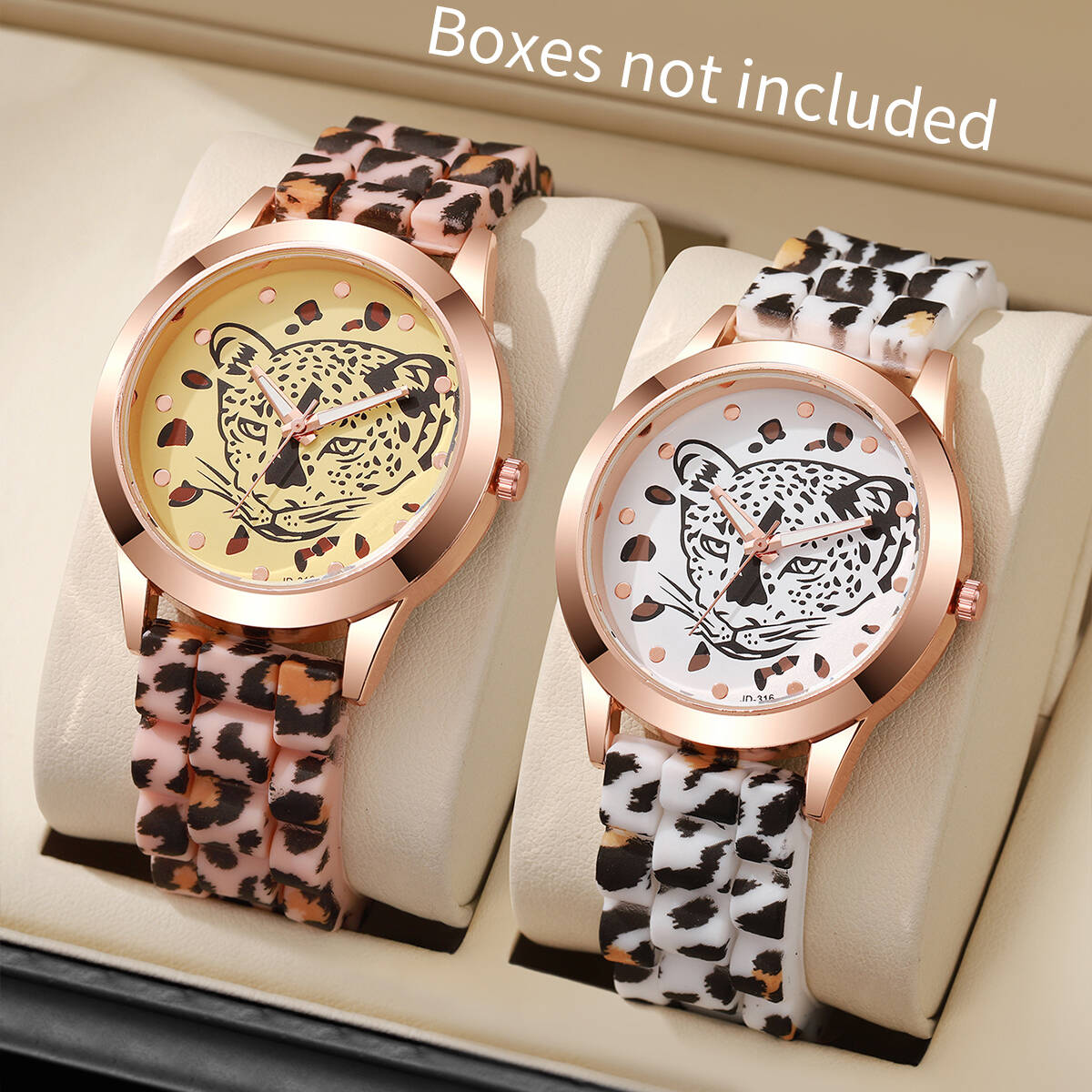 Silicone Band Women - 2 قطعة/مجموعة ساعات نسائية عصرية كاجوال
