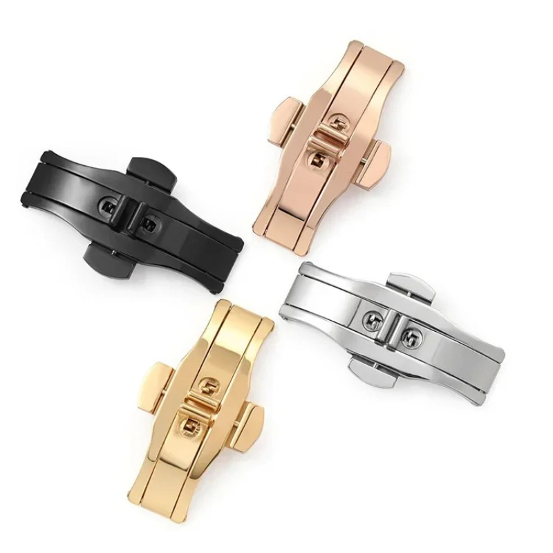 Butterfly Clasp Deployant - مشبك ساعة من الفولاذ المقاوم للصدأ