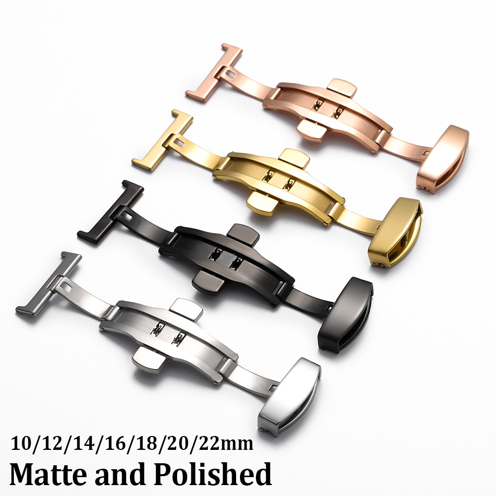 Butterfly Clasp Deployant - مشبك ساعة من الفولاذ المقاوم للصدأ