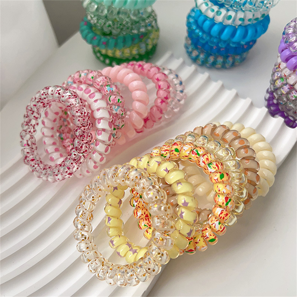 Silicone Band Women - 6 قطع حلوة لطيف ملونة دوامة
