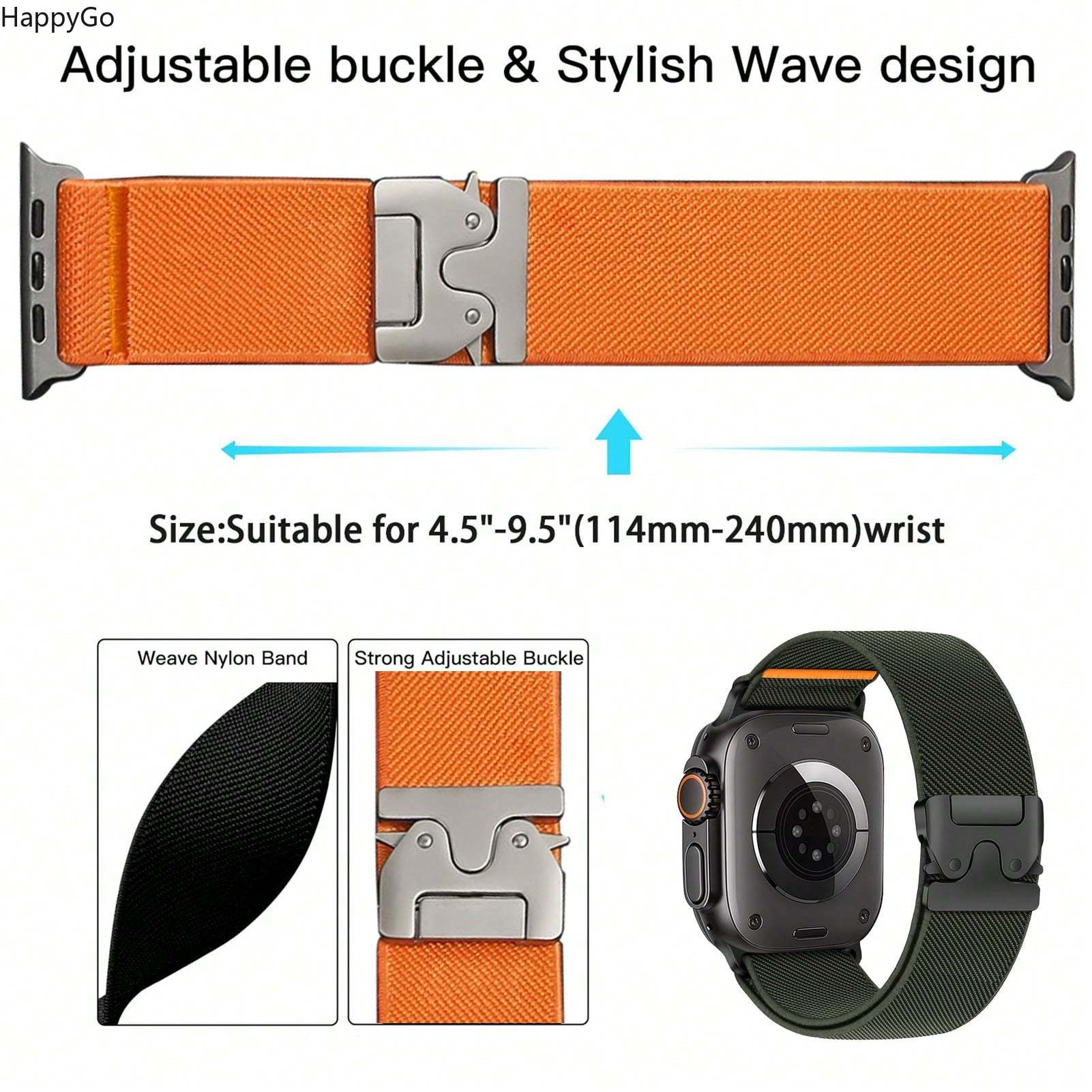 Parachute Strap Elastic - حزام معصم من النايلون المرن مع