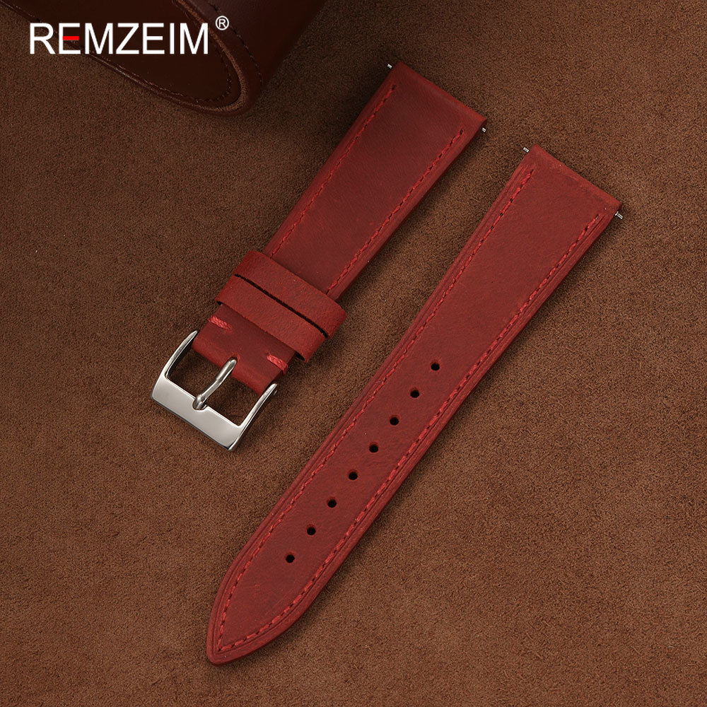 Leather Strap Quick Release - حزام ساعة من جلد كريزي هورس