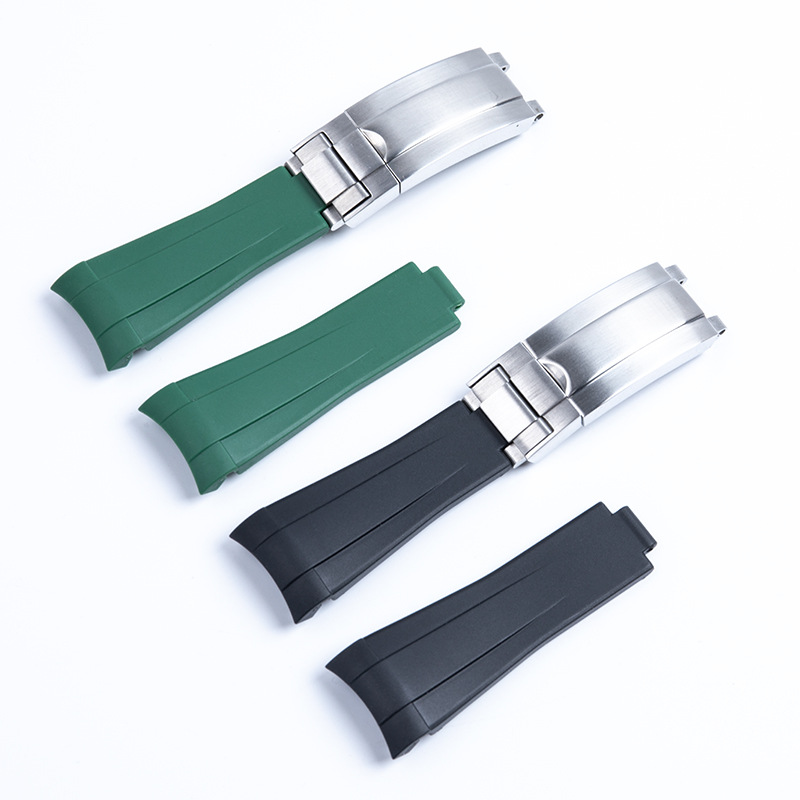 Rubber Strap Diver - نهاية منحنية لينة فلوروروبر حزام الساعات