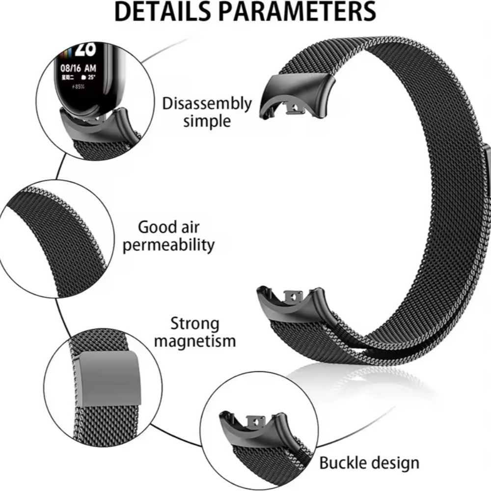 Milanese حلقة حزام ل Xiaomi Mi - مراجعة Milanese Loop Magnetic وسعره