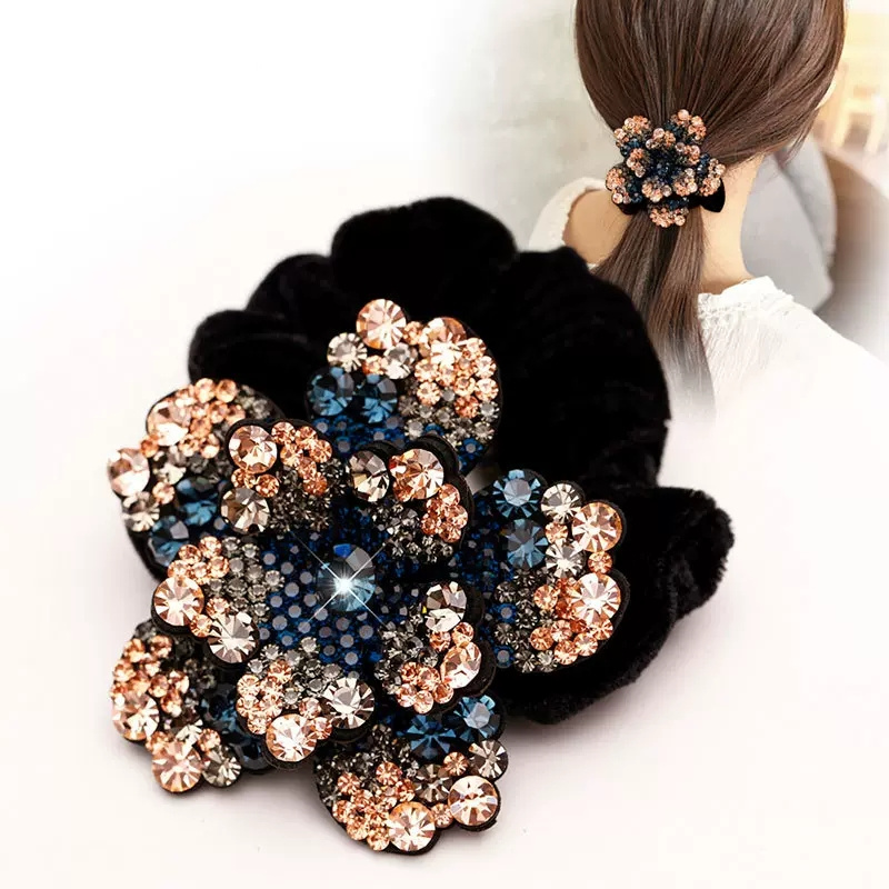 النساء حجر الراين Scrunchies ا - مراجعة Silicone Band Women وسعره