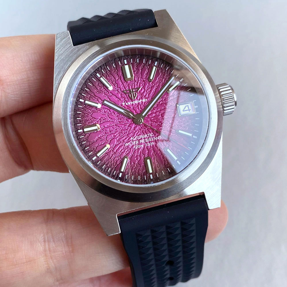 جديد 38 مللي متر ساعة ميكانيكي - مراجعة Rubber Strap Diver وسعره