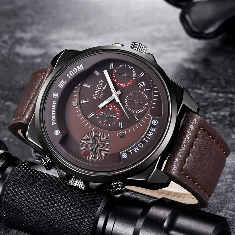الأصلي XINEW العلامة التجارية  - مراجعة Leather Watch Band Men وسعره