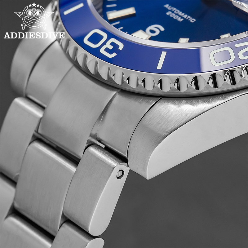 Addiesdive جديد الغوص ساعة لله - مراجعة Stainless Bracelet Diver وسعره