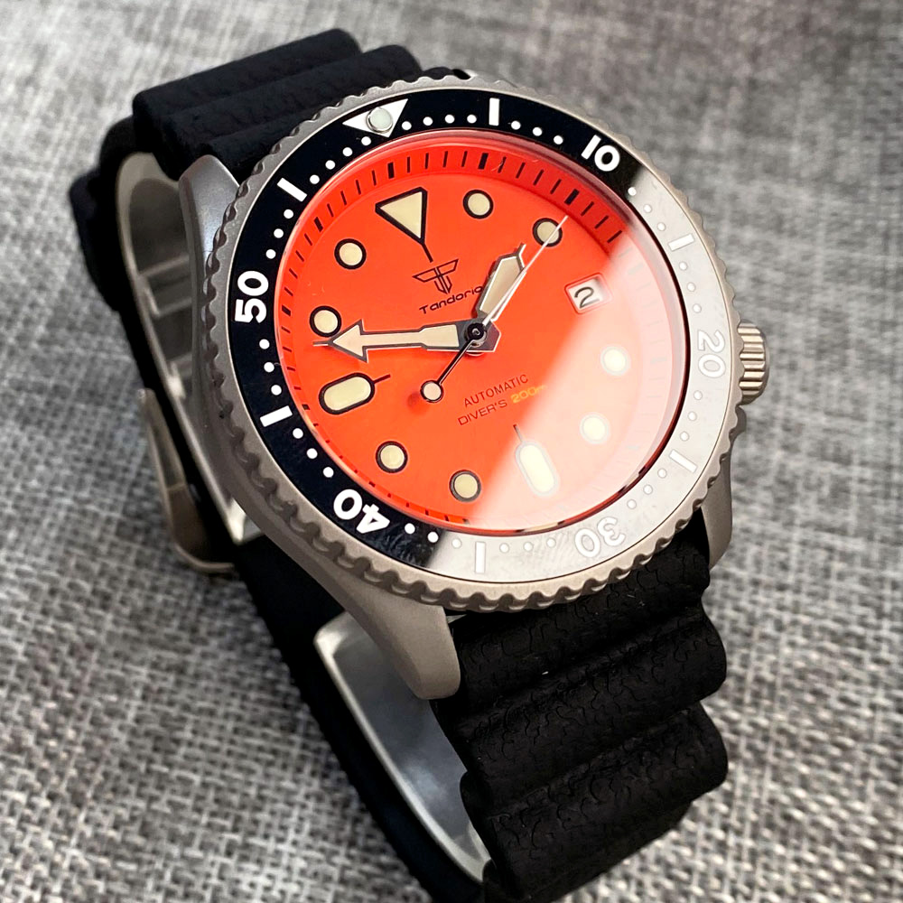 ساعة تاندوريو للرجال 41 ملم من - مراجعة Rubber Strap Diver وسعره