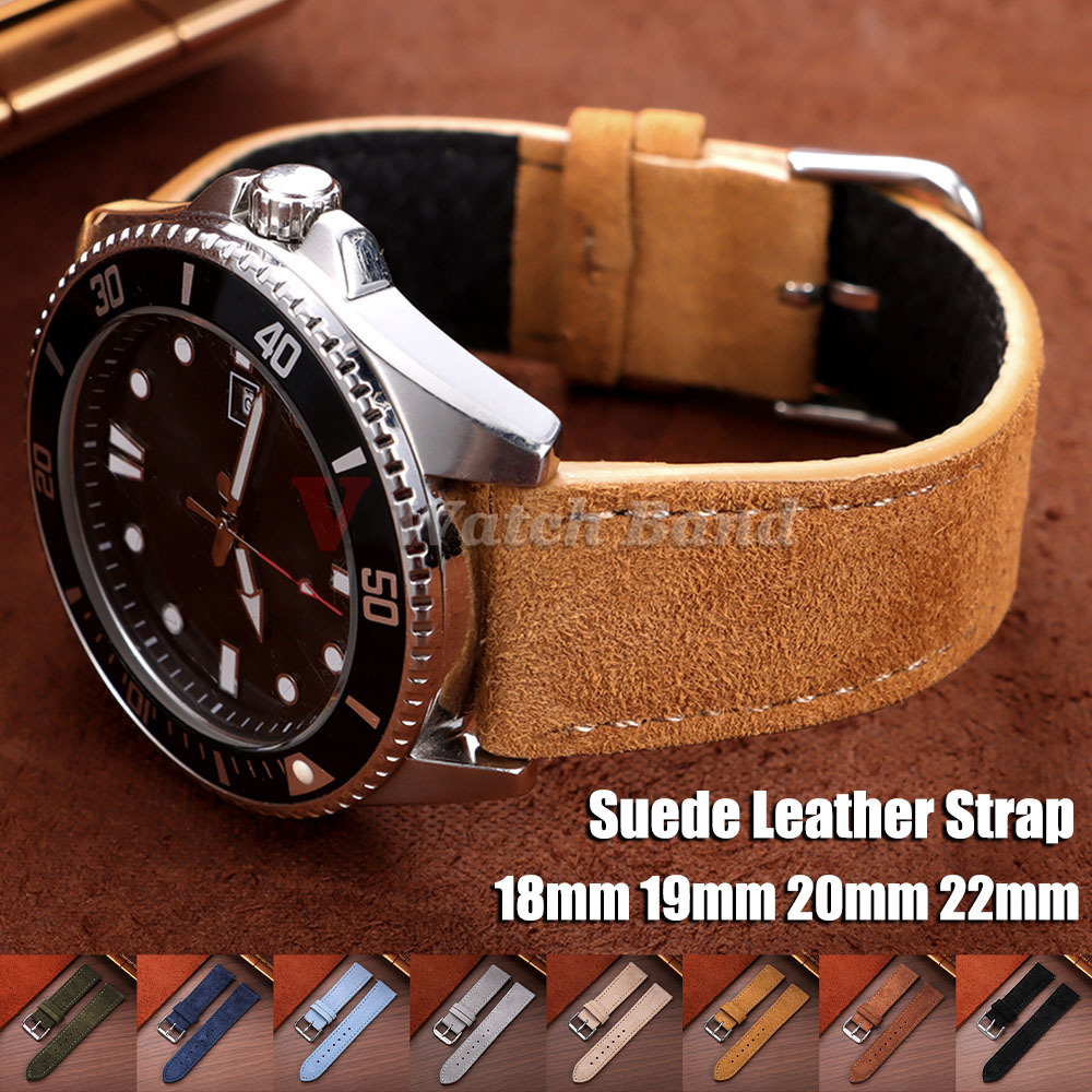 حزام ساعة من الجلد المدبوغ 18  - مراجعة Suede Strap Watch وسعره