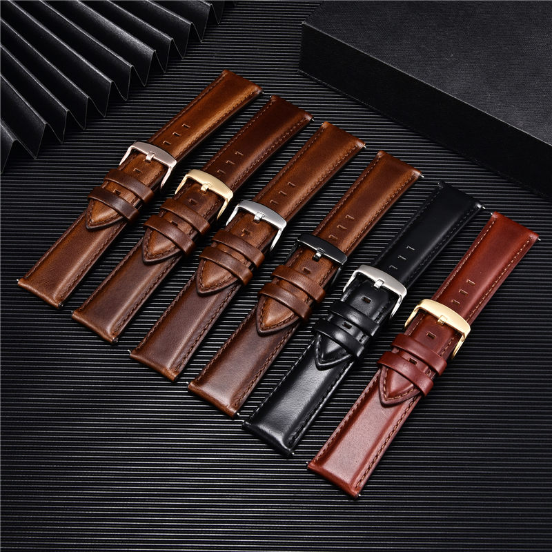 عالية الجودة جلد طبيعي حزام سا - مراجعة Leather Strap Quick Release وسعره