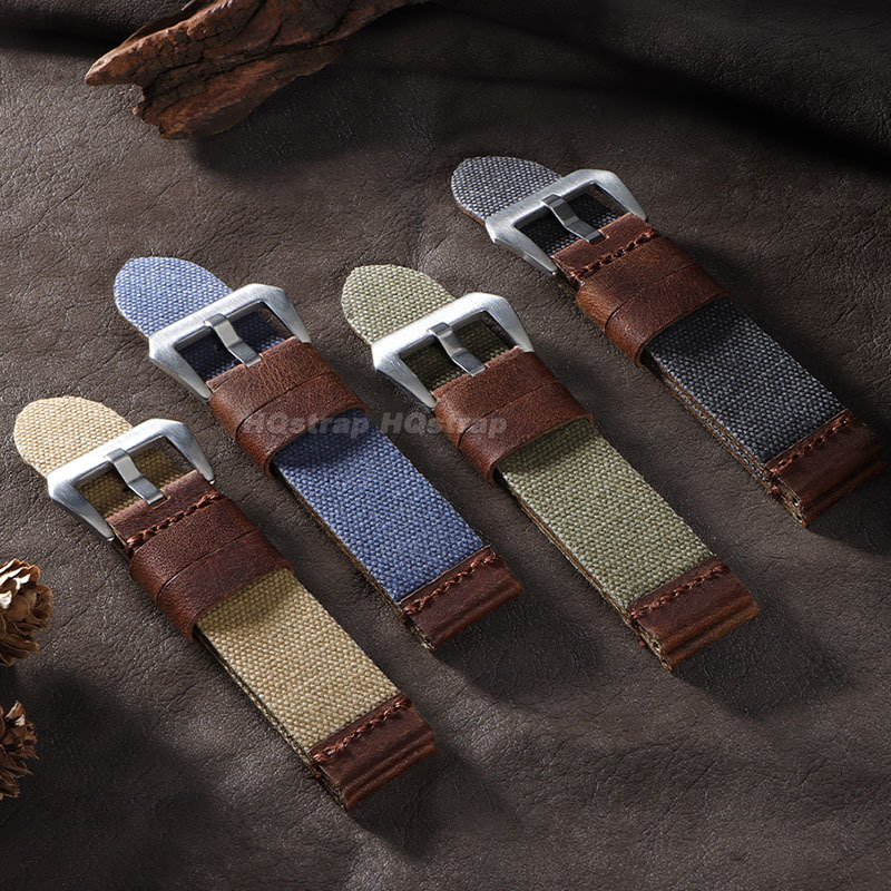 حزام ساعة من النايلون والجلد م - مراجعة Leather Strap Quick Release وسعره