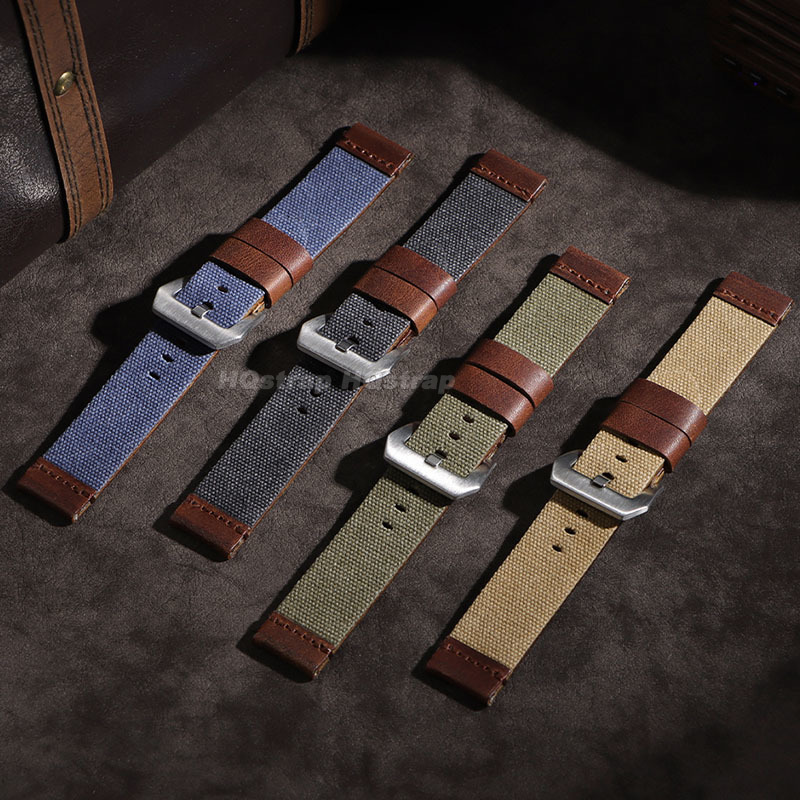 حزام ساعة من النايلون والجلد م - مراجعة Leather Strap Quick Release وسعره