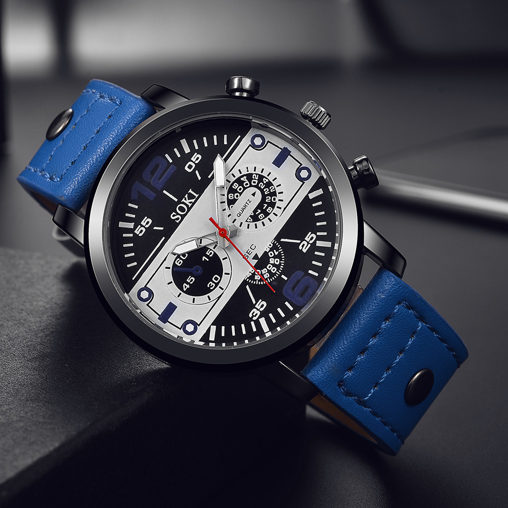 ساعة رجالية أنيقة بحزام جلدي ب - مراجعة Leather Watch Band Men وسعره