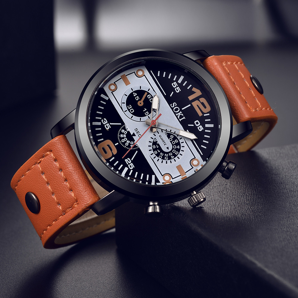 ساعة رجالية أنيقة بحزام جلدي ب - مراجعة Leather Watch Band Men وسعره