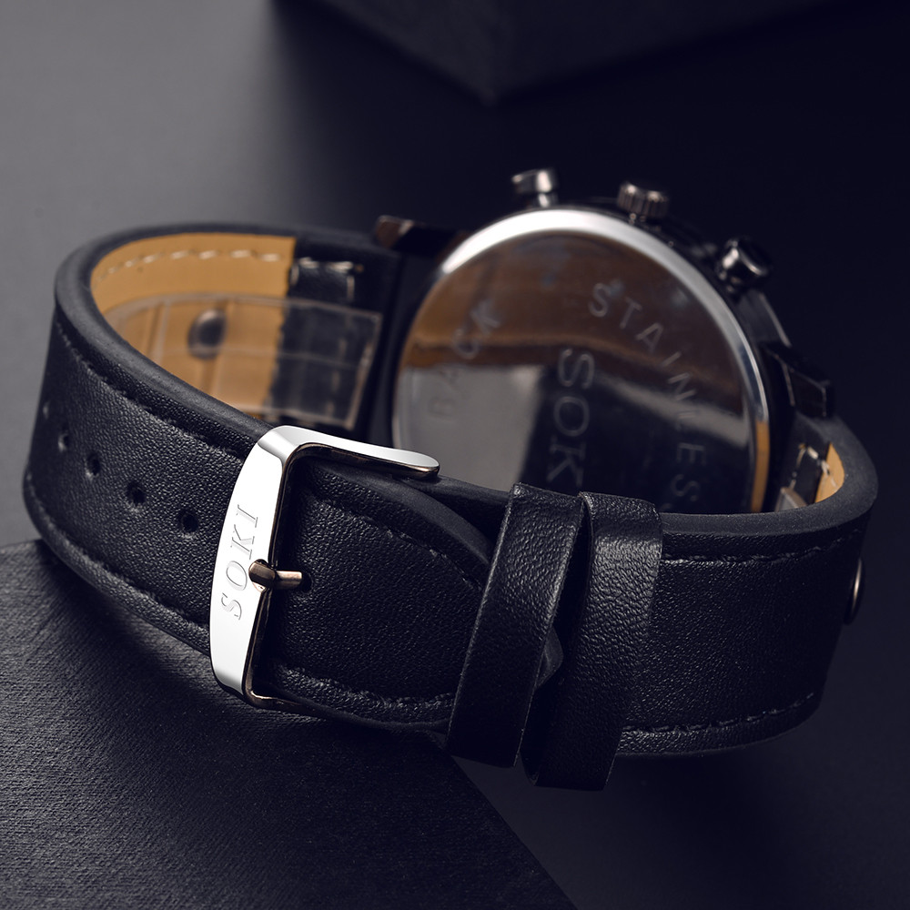 ساعة رجالية أنيقة بحزام جلدي ب - مراجعة Leather Watch Band Men وسعره