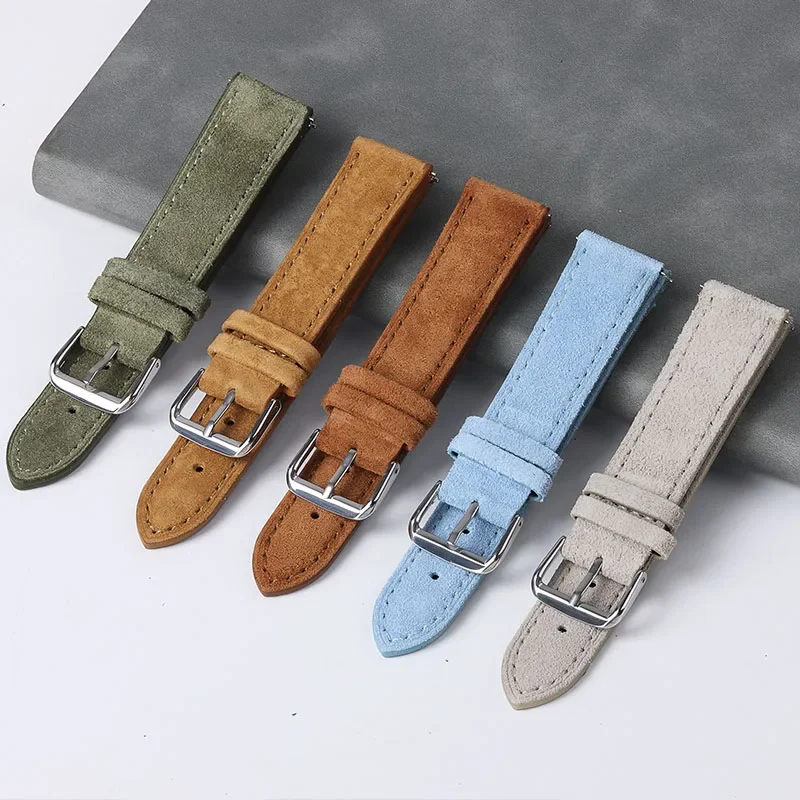 لينة جلد الغزال حزام ل Seiko ، - مراجعة Leather Strap Quick Release وسعره