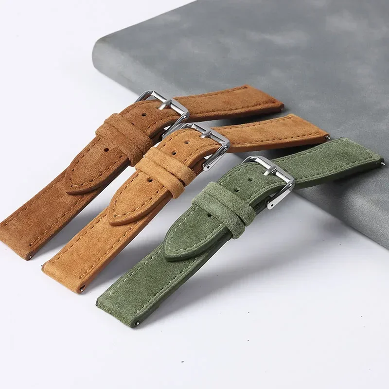 لينة جلد الغزال حزام ل Seiko ، - مراجعة Leather Strap Quick Release وسعره