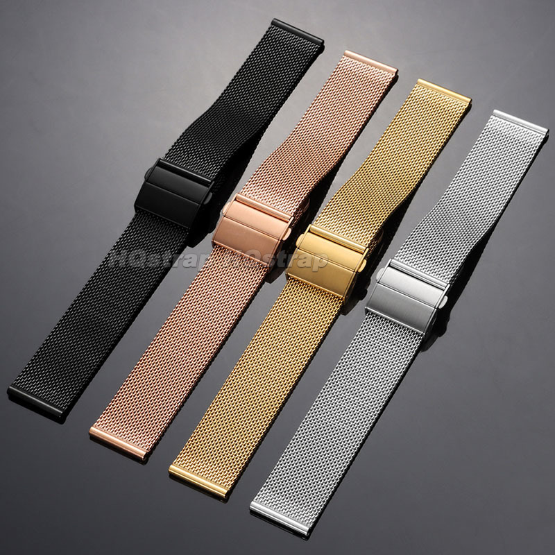 حزام ساعة شبكي ميلانيزي 16/18/ - مراجعة Mesh Strap Metal وسعره