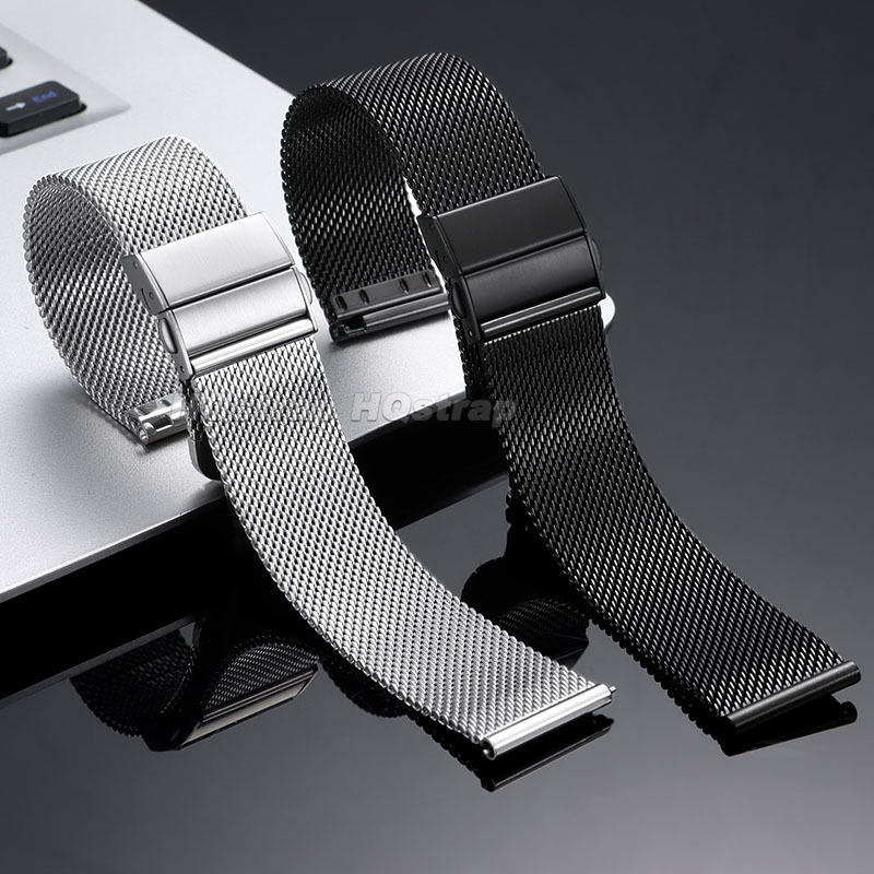 حزام ساعة شبكي ميلانيزي 16/18/ - مراجعة Mesh Strap Metal وسعره