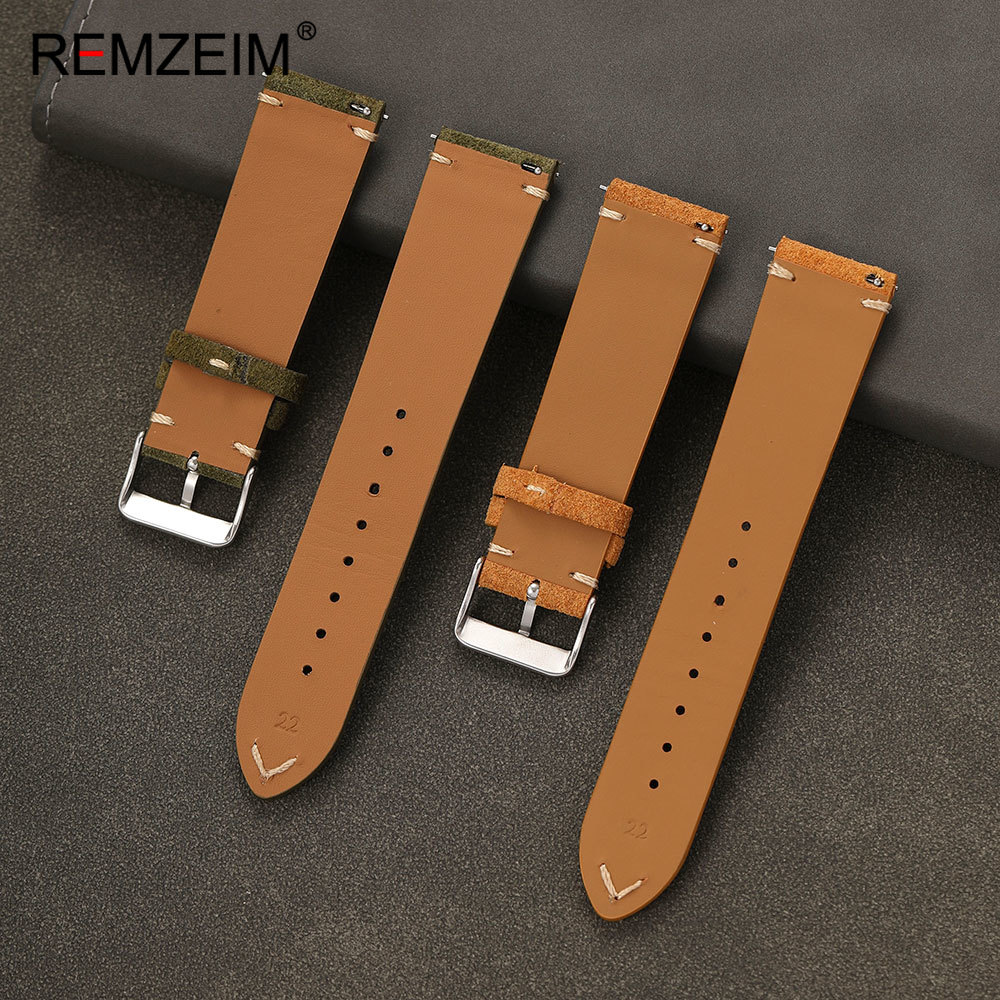 حزام ساعة من الجلد السويدي للج - مراجعة Suede Strap Watch وسعره