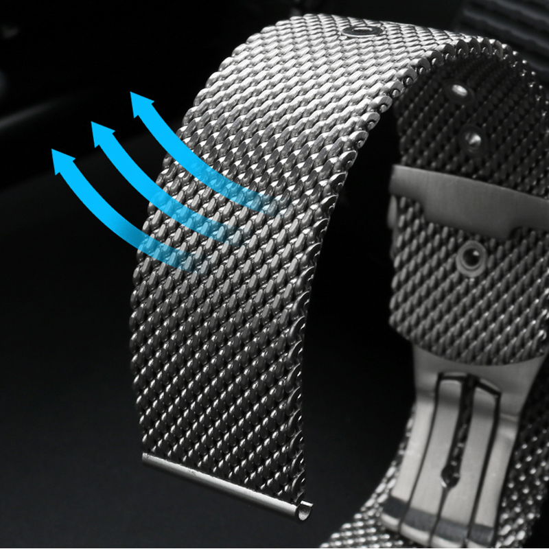 20 مللي متر 22 مللي متر الصلبة - مراجعة Mesh Strap Metal وسعره