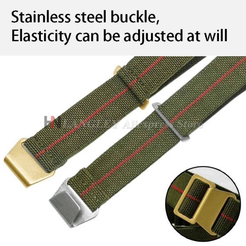 حزام ساعة مرن من النايلون لساع - مراجعة Parachute Strap Elastic وسعره