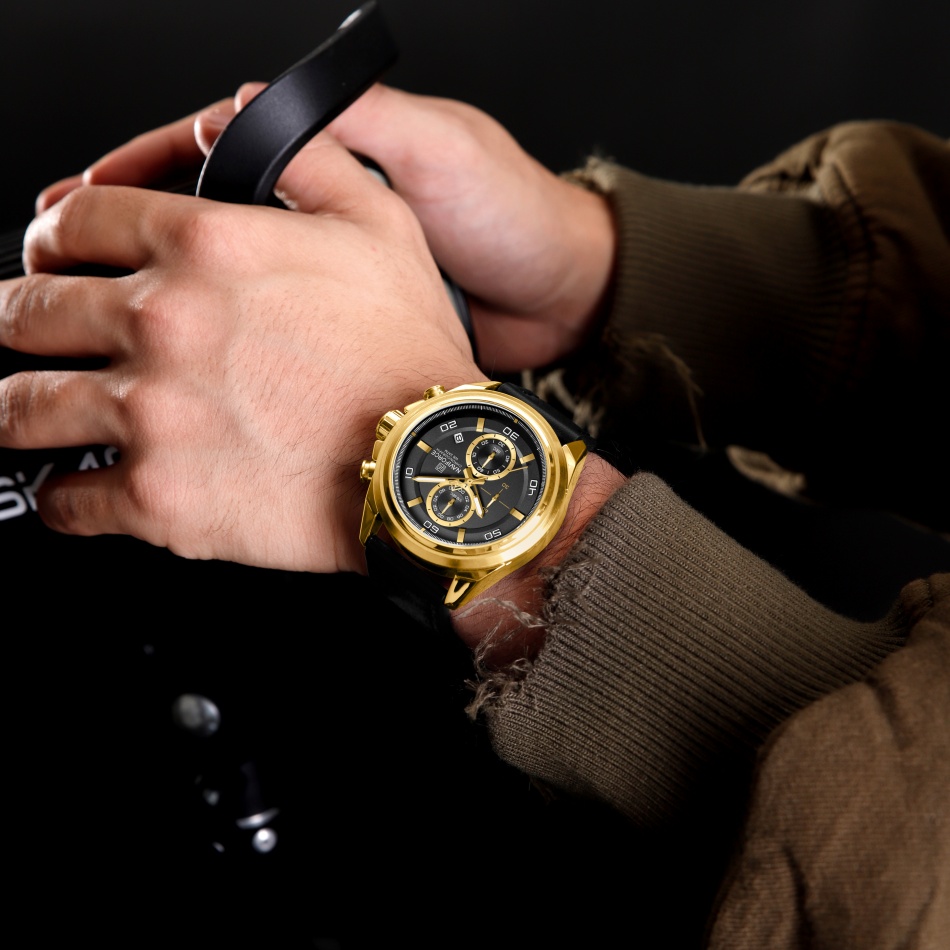 ساعات يد NAVIFORCE بحزام من ال - مراجعة Leather Watch Band Men وسعره