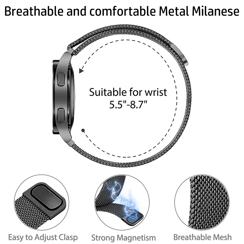 20 مللي متر حزام ل Amazfit GTS - مراجعة Milanese Loop Magnetic وسعره