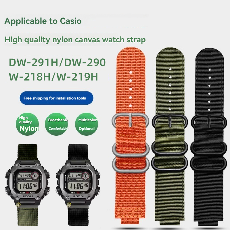 لساعة كاسيو اكسسوارات DW-291H/ - مراجعة Canvas Strap Watch وسعره