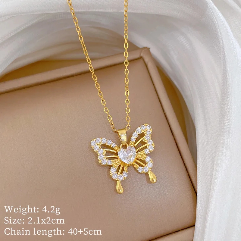 قلادة نحاسية أنيقة وفاخرة على  - مراجعة Butterfly Clasp Deployant وسعره