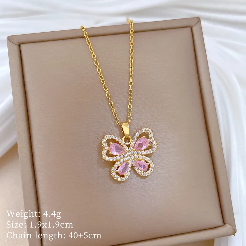 قلادة نحاسية أنيقة وفاخرة على  - مراجعة Butterfly Clasp Deployant وسعره
