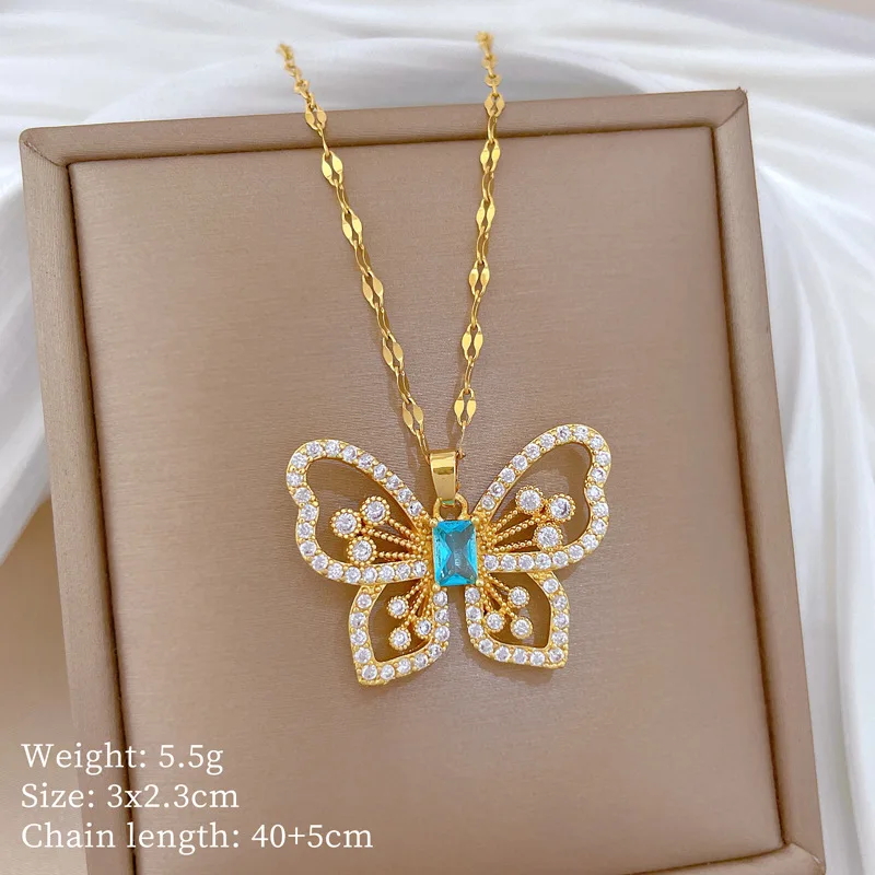 قلادة نحاسية أنيقة وفاخرة على  - مراجعة Butterfly Clasp Deployant وسعره