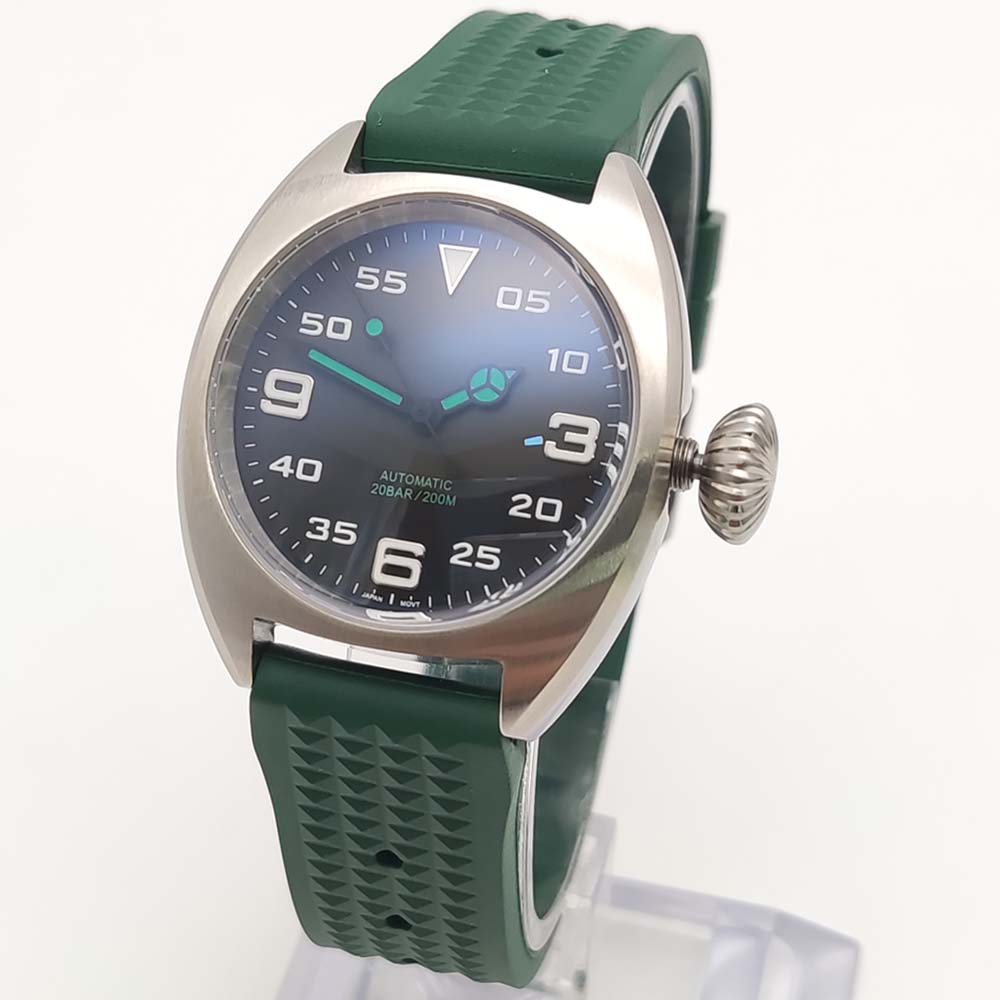 ساعة غوص أنيقة بحركة ذاتية الل - مراجعة Rubber Strap Diver وسعره