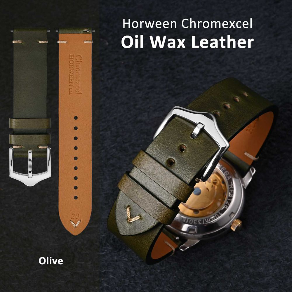 أحزمة ساعة من الجلد الشمعي من  - مراجعة Leather Strap Quick Release وسعره